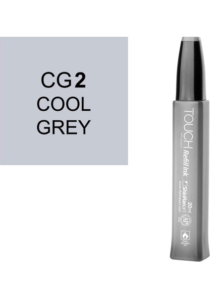 Touch Twin Marker Refill Alcohol Ink Alkol Bazlı Mürekkep 20 Ml. Cg2 Cool Grey 2