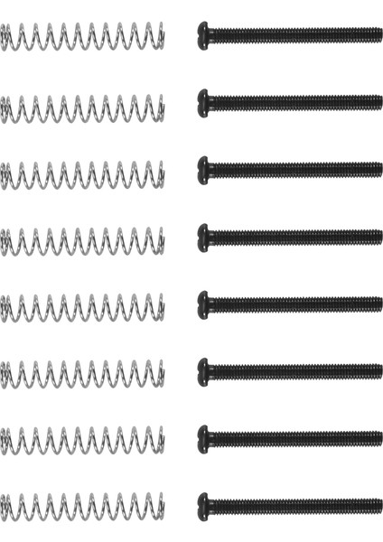 8 Pcs M2.5X32MM Elektro Gitar Humbucker Pikapları Yükseklik Vidasını ve Yayını Ayarla - Pitch 0.4mm - Siyah (Yurt Dışından) modelleri