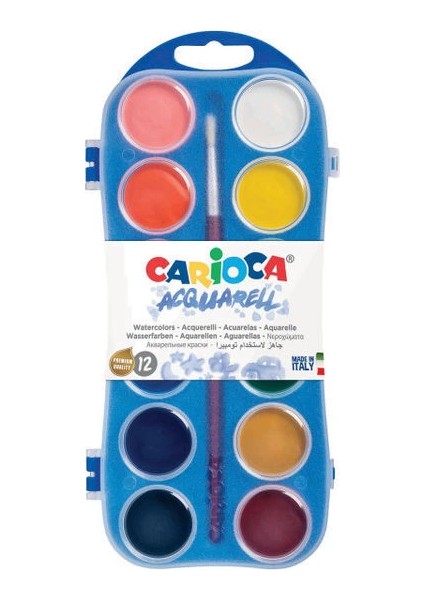 Sulu Boya 12 Renk 30 Mm. + 1 Fırça