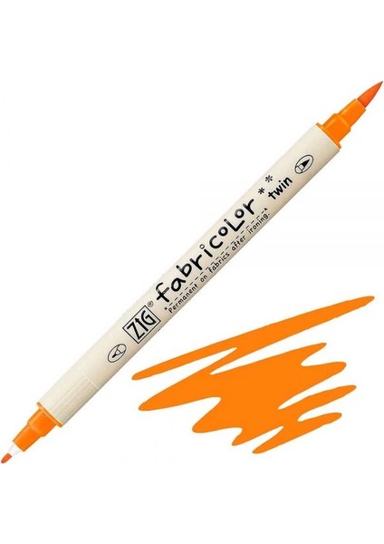 Fabricolor Twin Çift Uçlu Kumaş Tekstil Boyama Kalemi Orange