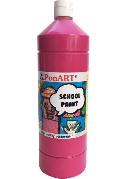 School Paint Tempera Boya 1000 Ml. PSP-2238 Sıklamen