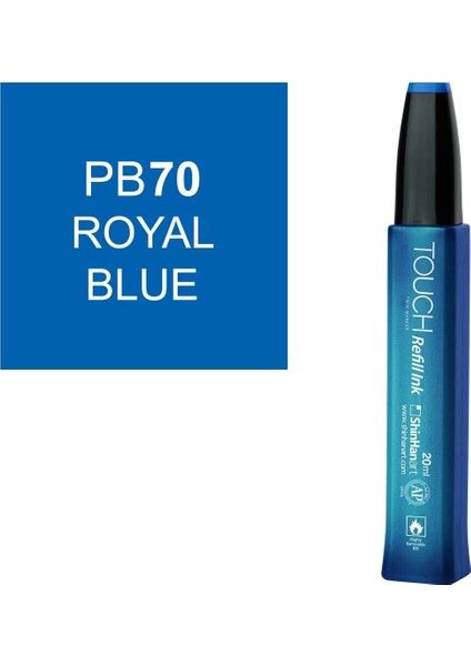 Touch Twin Marker Refill Alcohol Ink Alkol Bazlı Mürekkep 20 Ml. PB70 Royal Blue