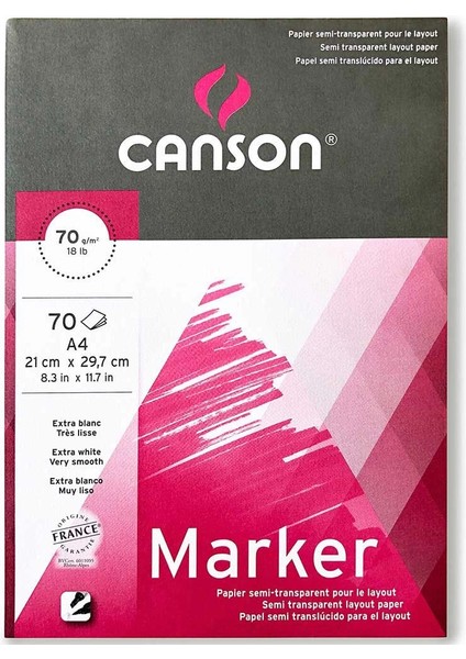 Marker Defteri Pad Layout Blok A4 70 Gr. 70 Sayfa