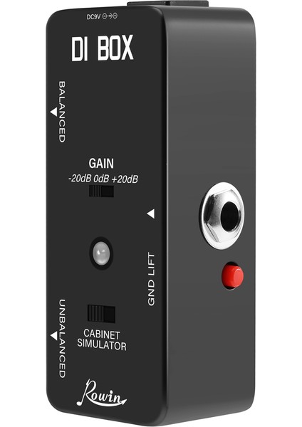 Rowin Di Box LEF-331 Cab Sım ile Mikro-Di ve Gitar Effect Pedallı Gerçek Baypas (Yurt Dışından) modelleri