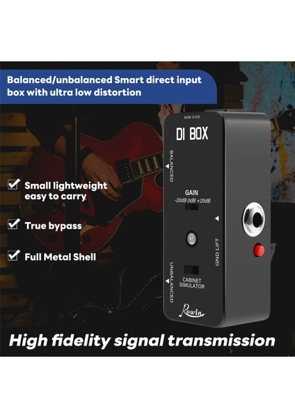 Rowin Di Box LEF-331 Cab Sım ile Mikro-Di ve Gitar Effect Pedallı Gerçek Baypas (Yurt Dışından) indirimleri