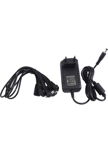 Gitar Etkisi Pedal Güç Kaynağı Adaptörü 9V Uç Negatif 5 Yolcu Gitar Etkisi Pedalı Için Daisy Zincir Kablolar, Ab Fişi (Yurt Dışından)