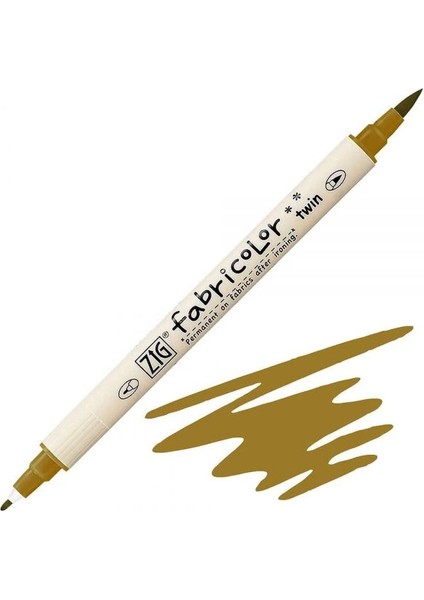 Fabricolor Twin Çift Uçlu Kumaş Tekstil Boyama Kalemi Dark Oatmeal