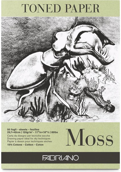 Toned Paper Moss Eskiz Çizim Defteri Yosun Rengi 120 Gr. A3 50 Yaprak