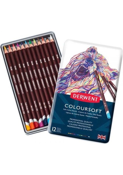 Coloursoft Pencils Yumuşak Kuru Boya Kalemi Seti 12'li Teneke Kutu