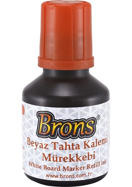 Beyaz Tahta Kalemi Mürekkebi 30 Cc. Turuncu