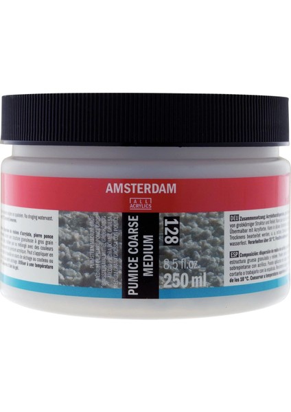 Amsterdam Pumice Coarse Medium Süngertaşı 128 Kalın Grenli Medyum 250 Ml.