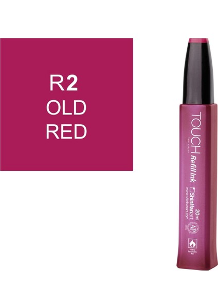 Touch Twin Marker Refill Alcohol Ink Alkol Bazlı Mürekkep 20 Ml. R2 Old Red