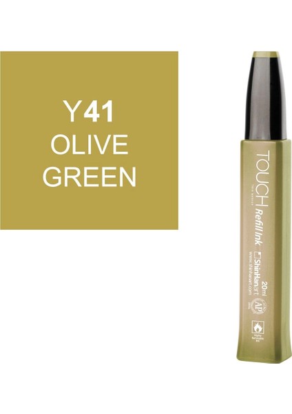 Touch Twin Marker Refill Alcohol Ink Alkol Bazlı Mürekkep 20 Ml. Y41 Olıve Green