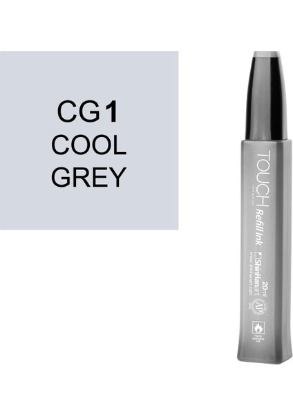 Touch Twin Marker Refill Alcohol Ink Alkol Bazlı Mürekkep 20 Ml. Cg1 Cool Grey 1