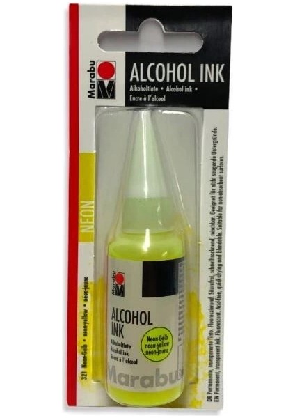 Alcohol Ink Alkol Bazlı Mürekkep 20 Ml. Neon Yellow