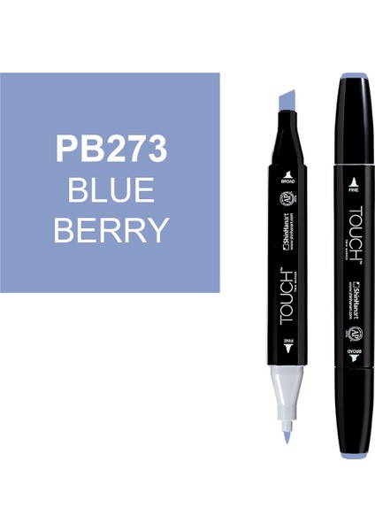 Touch Twin Marker Çizim Kalemi PB273 Blue Berry
