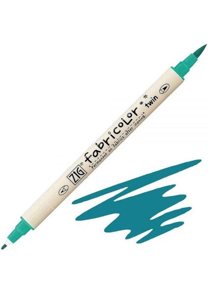 Fabricolor Twin Çift Uçlu Kumaş Tekstil Boyama Kalemi Turquoıse Green