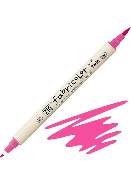Fabricolor Twin Çift Uçlu Kumaş Tekstil Boyama Kalemi Fluorescent Pınk