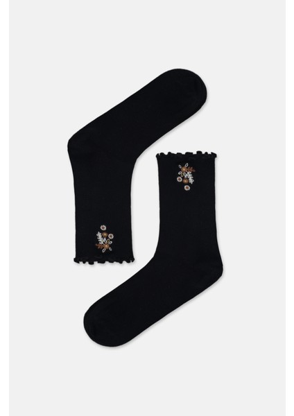 Frill Embriodery Soket Çorap fırsatları