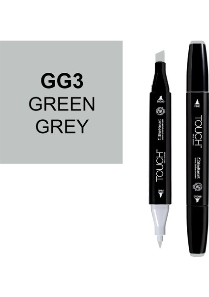 Touch Twin Marker Çizim Kalemi Gg3 Green Grey