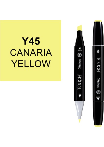 Touch Twin Marker Çizim Kalemi Y45 Canaria Yellow