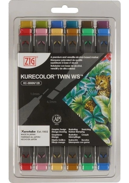 Kurecolor Twin S Marker Kalem Seti 12 Renk Dull Colors