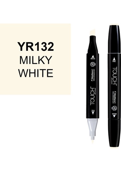 Touch Twin Marker Çizim Kalemi YR132 Milky White