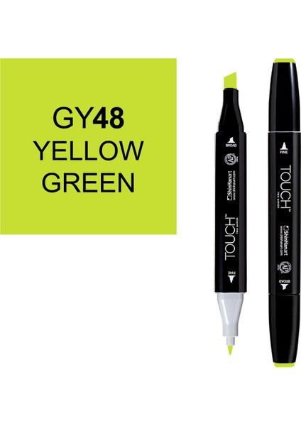 Touch Twin Marker Çizim Kalemi GY48 Yellow Green