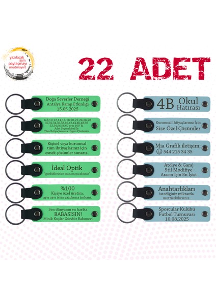 F Yeşili & Gök Mavi, Fen Bilimleri Öğretmeninden Karne Hediyesi, 22’li Set, Tarih ve Isimli Hatıra