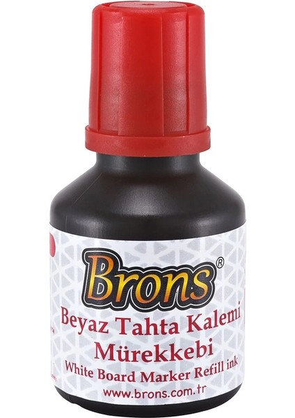 Beyaz Tahta Kalemi Mürekkebi 30 Cc. Kırmızı