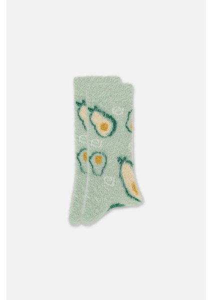 Fluffy Avocado Soket Çorap fiyatları