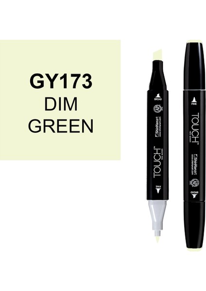 Touch Twin Marker Çizim Kalemi GY173 Dim Green