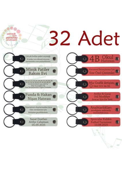 Beyaz & Nar Çiçeği, Doğa Turu Ekibine Anlamlı Anı, 32’li Set, Isim ve Tarihli Deri Hediyelik