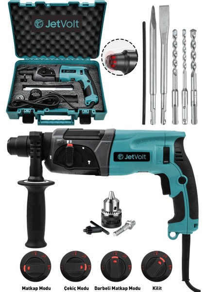 Profesyonel 850W Darbeli Metal Şanzıman Kırıcı Delici Hilti Matkap - Mavi