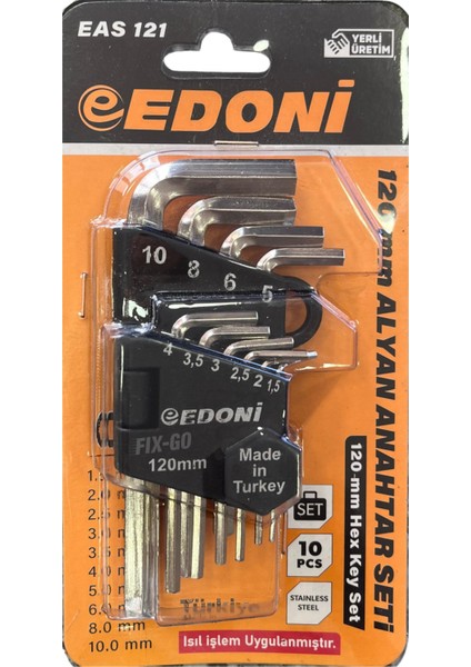 10’lu Düz Alyan Seti 120 mm