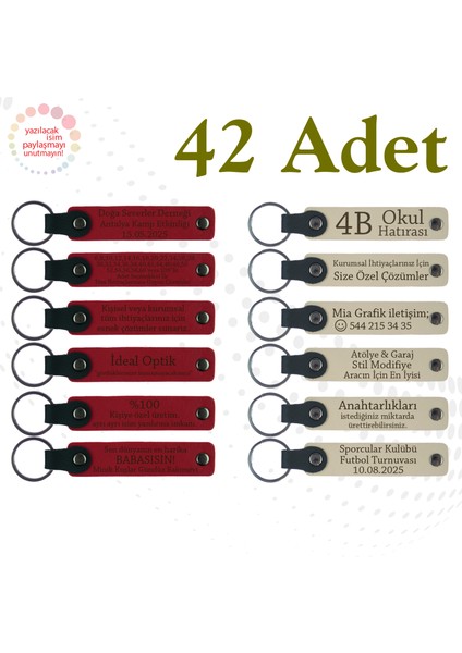 Kırmızı & S Kahve, 42’li Set, Kişisel Yazılı Hatıra Anahtarlık, Yılbaşı Kutlamalarına Küçük Sürpriz