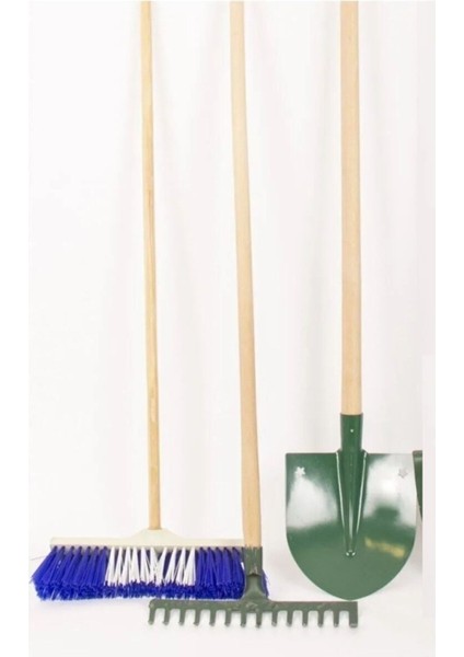 Bağ Bahçe Seti Tırmık Çalı Süpürgesi Bahçe Küreği 6 Parça Set Kovan Ayarlı