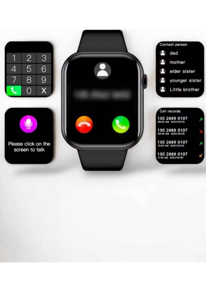 Akıllı Saat Arama Cevaplayan Dokunmatik Ekran Bleutooth Bağlantılı indirimleri