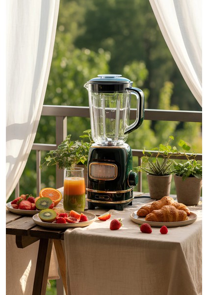 Kişisel Blender Seti Öğütücülü Smoothie Şişeli Blender 1,0 Litre Blendir Seti FR-BL01 Retroblend
