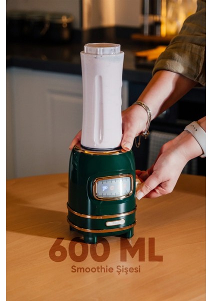 Kişisel Blender Seti Öğütücülü Smoothie Şişeli Blender 1,0 Litre Blendir Seti FR-BL01 Retroblend fırsatları