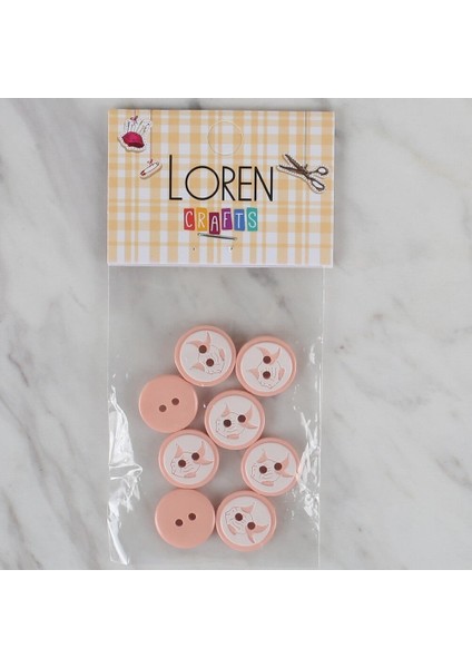 Loren Crafts Somon 8 Li Balık Düğme - 569