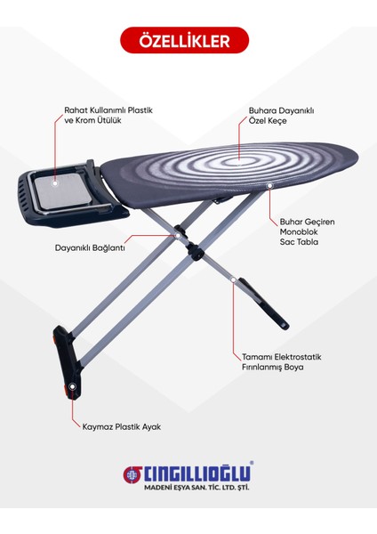 CM-930 Mabel Chrome Ütü Masası indirimleri