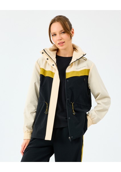 W Adjustable Waisted Full Zip Micro Jacket Kadın Ecru Mont S2520208-1983