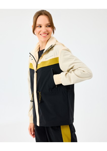 W Adjustable Waisted Full Zip Micro Jacket Kadın Ecru Mont S2520208-1983 fiyatları