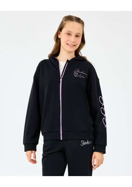 G Lw Fleece Full Zıp Sweatshirt Büyük Kız Çocuk Siyah Sweatshirt SK2520009-1602 fiyatları