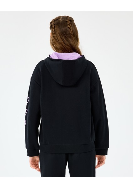 G Lw Fleece Full Zıp Sweatshirt Büyük Kız Çocuk Siyah Sweatshirt SK2520009-1602 modelleri