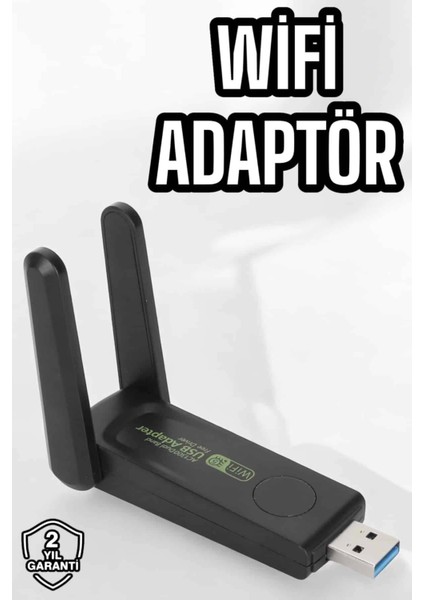 Dual Band Wifi Alıcı Adaptör USB 3.0 Destekli