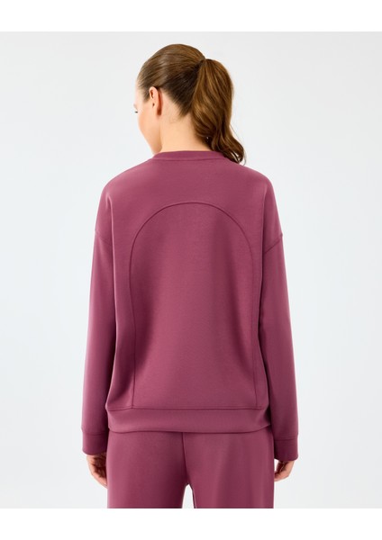 W Lounge Loose Crew Neck Sweatshirt Kadın Bordo Sweatshirt S2510052-3877 fiyatları