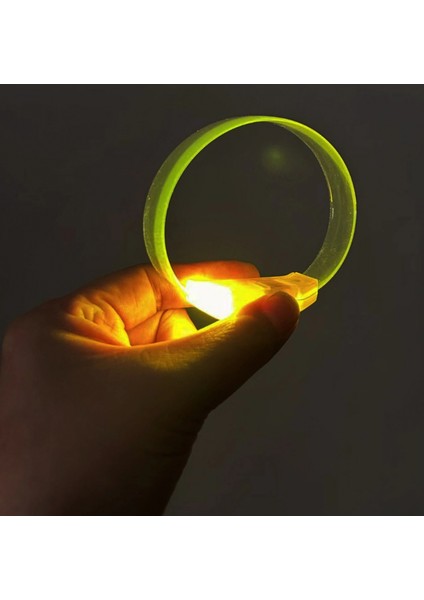 3 Modlu Pilli LED Işıklı Esnek Parti Bilekliği Sarı