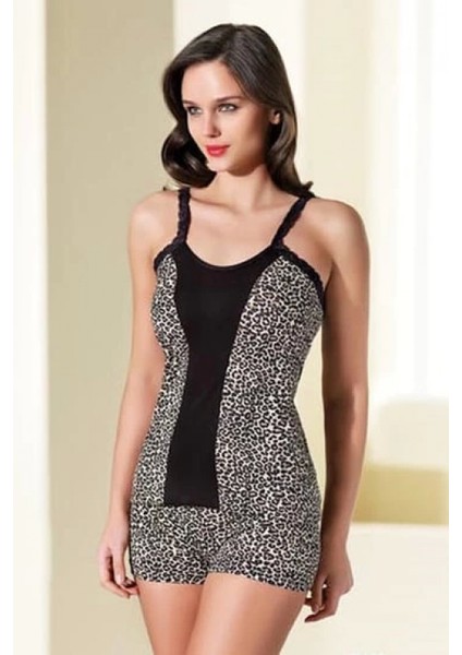 Şahinler Bayan Leopar Şortlu Takımı B159